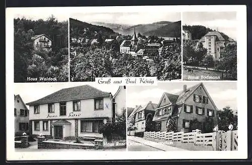 AK Bad König, Haus Waldeck, Haus Bodmann, Haus Rose