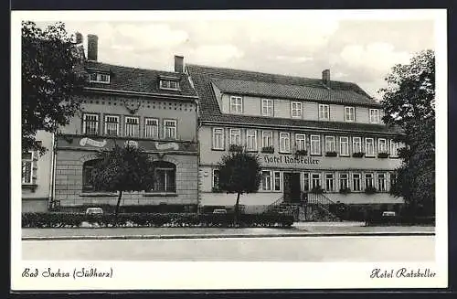 AK Bad Sachsa /Südharz, Hotel Ratskeller, Inh. Robert Karlstedt