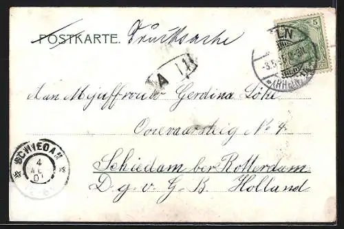 Lithographie Köln-Neustadt, Kaiser Wilhelm Ring mit Denkmal