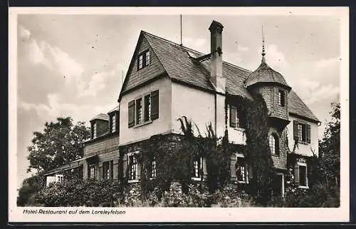 AK St. Goarshausen, Hotel-Restaurant auf dem Loreleyfelsen