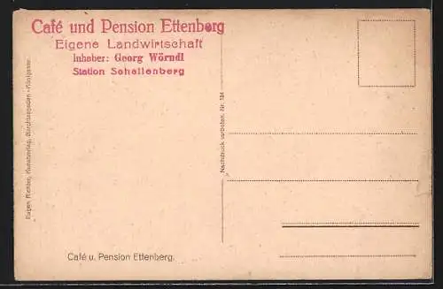 AK Schellenberg /Obb., Cafè und Pension Ettenberg