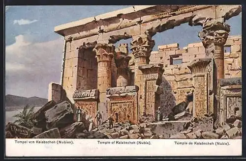 Künstler-AK Friedrich Perlberg: Temple de Kalabscheh, Nubie