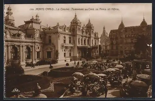 AK Monte Carlo, Le Casino, Terrasse du Café de Paris et Hôtel