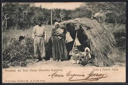 AK Gran Chaco, Argentina, Toldo y Familia Tobas