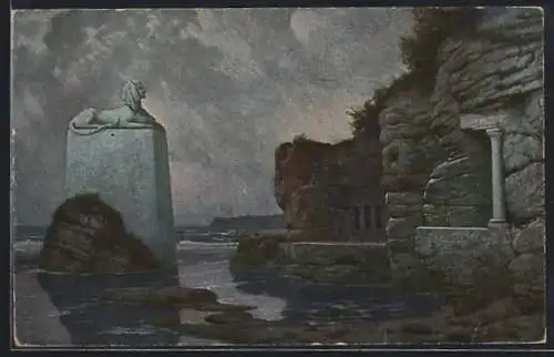 Künstler-AK Hermann Rüdisühli: Aus alter Zeit, Sphinx