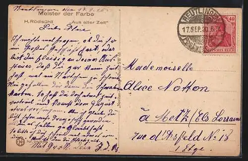 Künstler-AK Hermann Rüdisühli: Aus alter Zeit, Sphinx