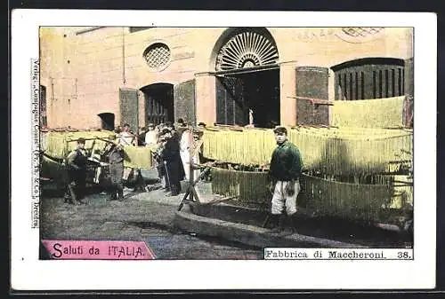 AK Fabbrica di Maccheroni, Pastaherstellung in Italien