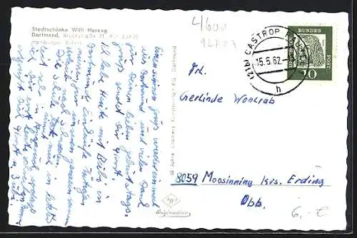AK Dortmund, Gasthaus Stadtschänke Willi Herzog, Brückstrasse 21, Innenansicht