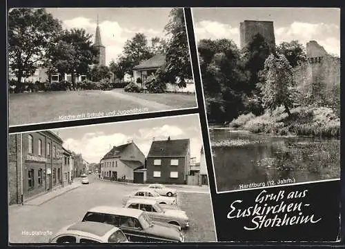 AK Euskirchen-Stotzheim, Kirche mit Schule und Jugendheim, Hauptstrasse, Hardtburg