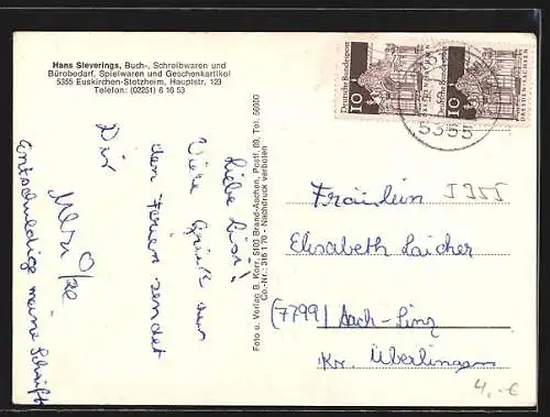 AK Euskirchen-Stotzheim, Kirche mit Schule und Jugendheim, Hauptstrasse, Hardtburg