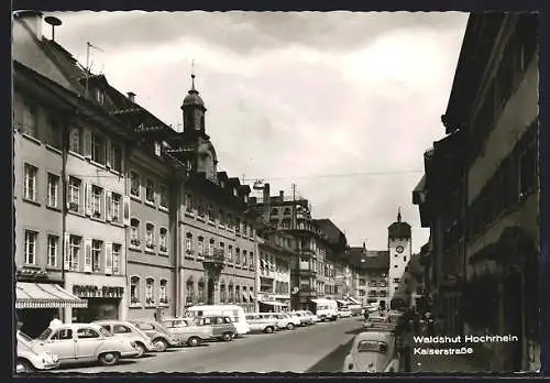 AK Waldshut /Hochrhein, Kaiserstrasse, Photo-Bauer, Rats-Apotheke, VW-Käfer