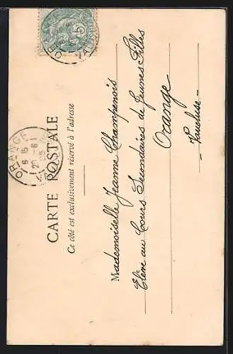 AK Allegorie, Terpsichore, Muse de la Danse, Kleinkind als Verkörperung der Muse des Tanzes