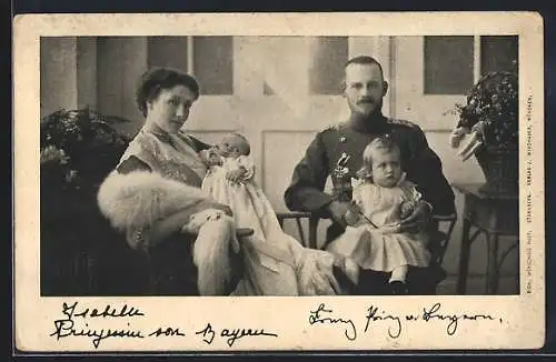 AK Prinzessin Isabella von Bayern mit Prinz Franz und Kindern