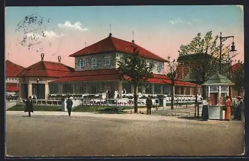 AK Leipzig, Intern. Baufachausstellung mit Sonderausstellung 1913, Weinrestaurant des Centraltheaters