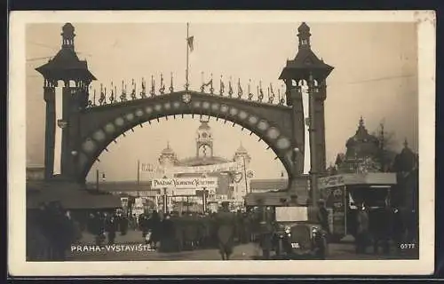 AK Praha, Vystaviste, Eingangstor zur Ausstellung