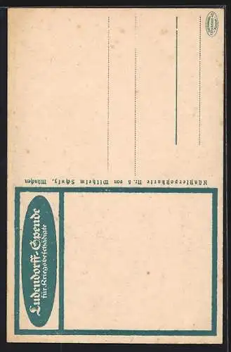 AK Frau sammelt für die Ludendorffspende, Kriegsanleihe