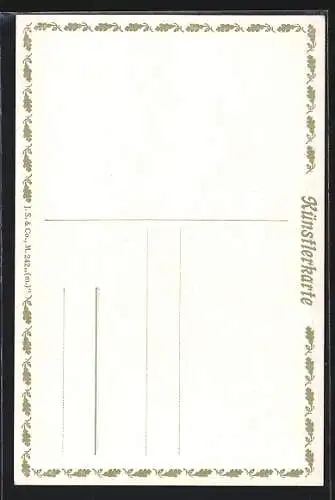 Künstler-AK Maxim Trübe: Der Treueschwur Kleines Liebespaar auf einer Bank