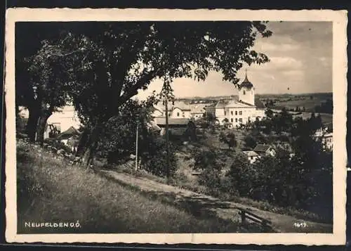 AK Neufelden /O.Ö., Ortsansicht vom Wanderweg aus