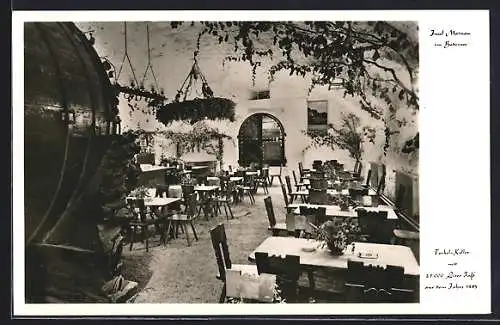 AK Insel Mainau, Blick in den Torkel-Keller