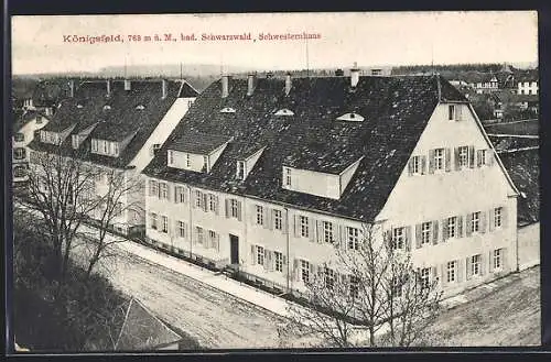 AK Königsfeld / Baden, Strasseneck am Schwesternhaus