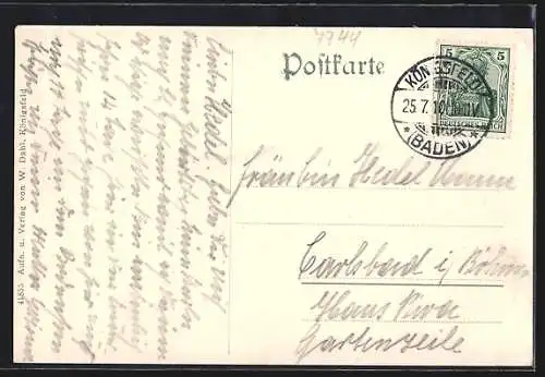 AK Königsfeld / Baden, Partie an der Mädchenanstalt