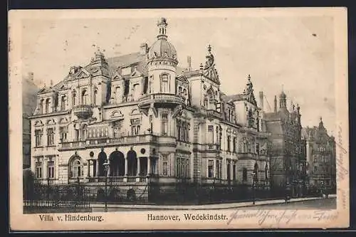 AK Hannover, Wedekindstrasse, Villa von Hindenburg