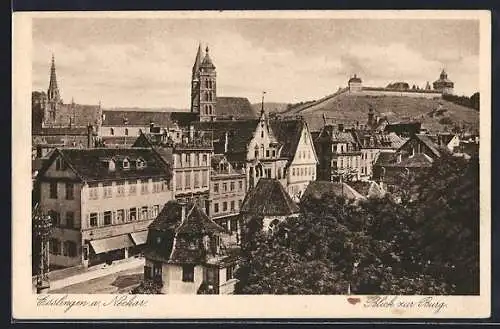 AK Esslingen a. Neckar, Blick zur Burg