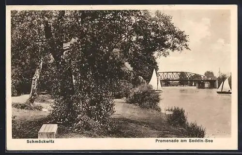 AK Berlin-Schmöckwitz, Promenade am Seddin-See