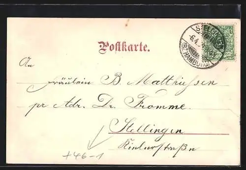 AK Hamburg-Neustadt, Baumwall mit Passanten und Strassenbahnen