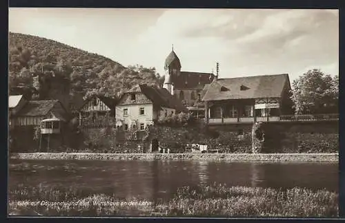 AK Dausenau bei Bad Ems, Restaurant Wirtshaus an der Lahn