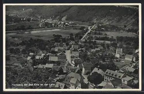 AK Fachbach, Ortsansicht aus der Vogelschau