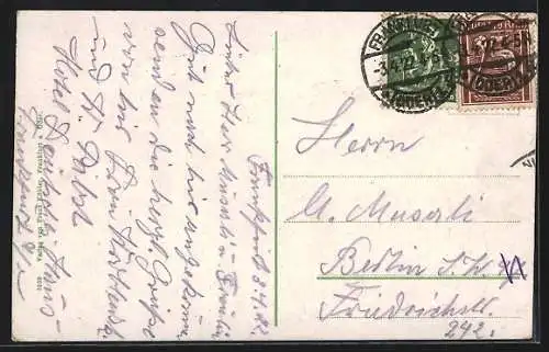 AK Frankfurt a. O., Wilhelmsplatz mit Kaiser-Wilhelm-Denkmal