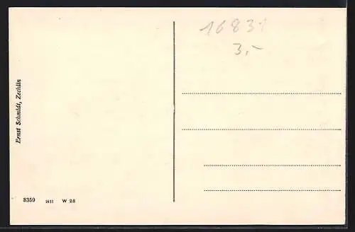 AK Zechlin, Kirche mit Marktplatz