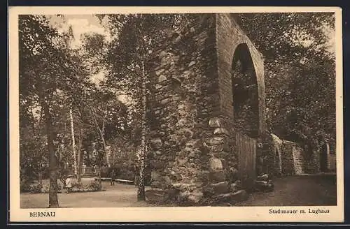 AK Bernau / Mark, Stadtmauer mit Lughaus