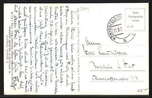 AK Königsfeld / Schwarzwald, Ortsansicht aus der Vogelperspektive