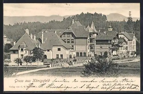 AK Königsfeld / Baden, Villen am Ortsrand