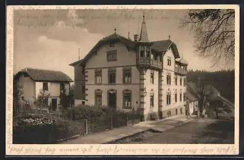 AK Königsfeld / Baden, Strasse am Töchterheim Waldblick