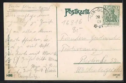 AK Steinberge /Ruppiner Schweiz, Blick über Wiesen auf den Ort