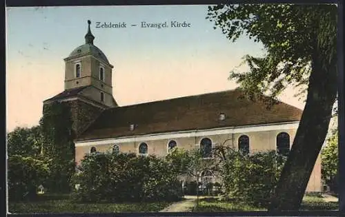 AK Zehdenick, Evangelische Kirche mit Garten