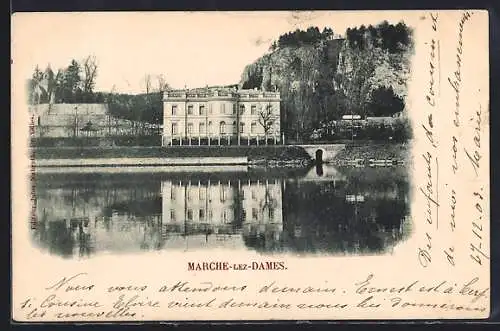 AK Marche-lez-Dames, Blick auf das Schloss