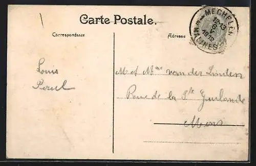 AK Malines, Intérieur de l`Eglise St-Rombaut