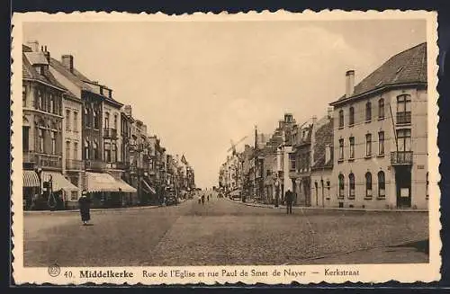 AK Middelkerke, Rue de l`Eglise et rue Paul de Smet de Nayer