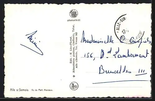 AK Alle-s-Semois, Vue du Petit Monceau