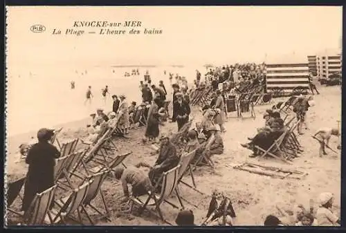 AK Knocke-sur-Mer, La Plage, L`heure des bains