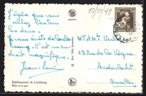 AK Carlsbourg, Etablissement de Carlsbourg, Route de la gare
