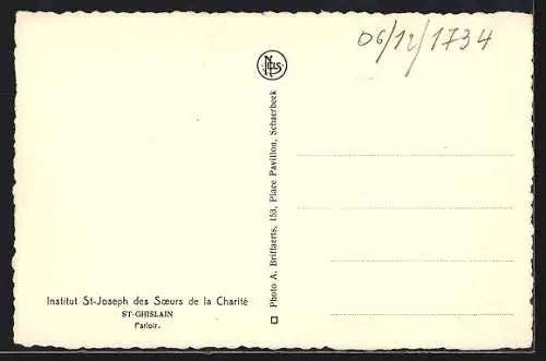 AK St-Ghislain, Institut St-Joseph des Soeurs de la Charité, Parloir