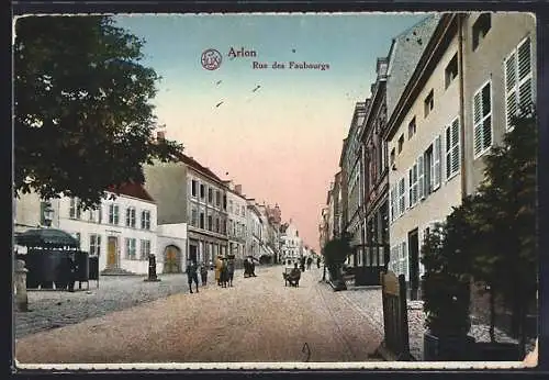 AK Arlon, la rue des Faubourgs