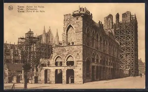 AK Ypres, Ruines des Halles