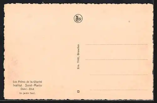 AK Dave-Etat, Les Frères de la Charité, Institut Saint-Martin, Un jardin fleuri