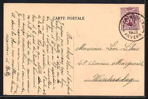 AK Anvers, Monument des Combattants